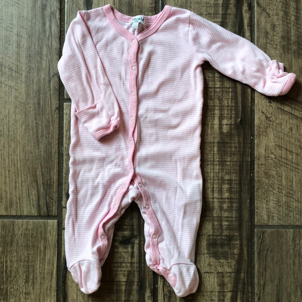 Splendid pink and white stripe footie